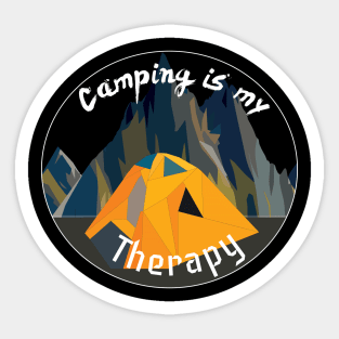 Cool tent camping outdoor mountain shirt Sticker